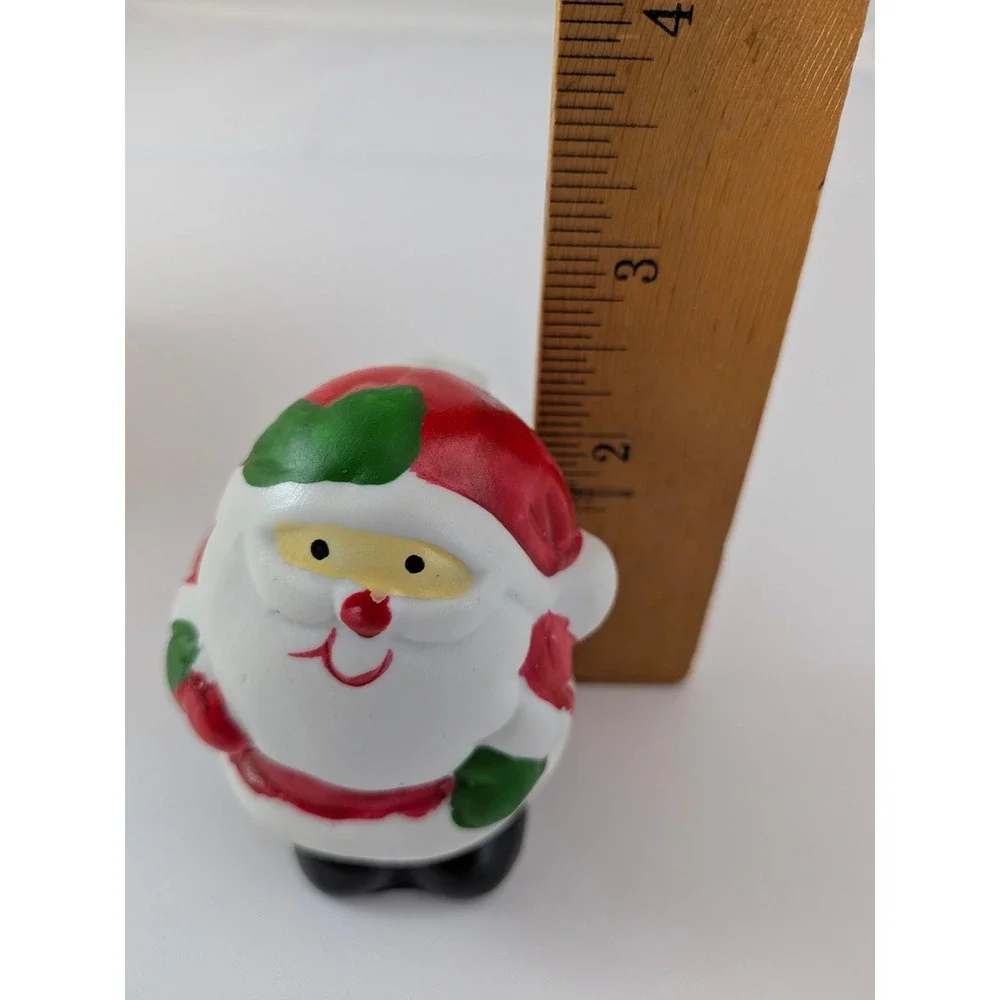 Hand Painted Porcelain Santa Napkin Rings Set of 4 Christmas Holiday Decor Boxed